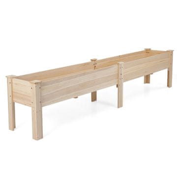 Northix Lesena dvignjena vrtna gredica z drenažnimi luknjami, 2 rastlinskima conama