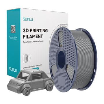SUNLU  PETG Filament v sivi barviza zanesljivo 3D tiskanje