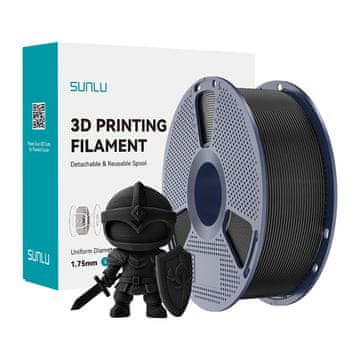 SUNLU Filament PLA+ 1,75 mm 1 kg (črn)