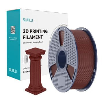 SUNLU  PLA High-Speed Marble Filament v rdeči opečni barvi