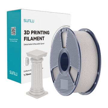 SUNLU  PLA High-Speed Marble Filament, svetlo siv