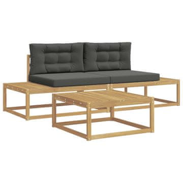 Vidaxl Zunanja garnitura za sedenje Bela 79 x 79 x 37 cm Poliester