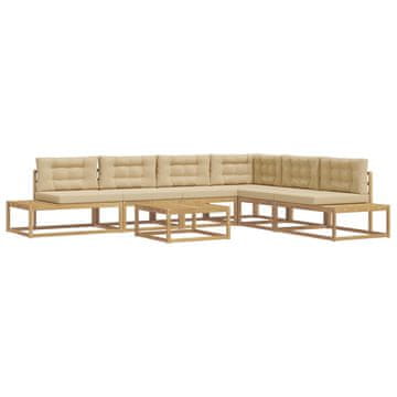 Vidaxl Zunanja garnitura za sedenje Bela 79 x 79 x 37 cm Poliester