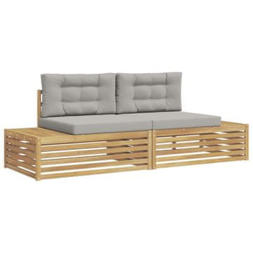 Vidaxl Zunanja garnitura za sedenje Bela 230,5 x 83 x 73 cm Poliester