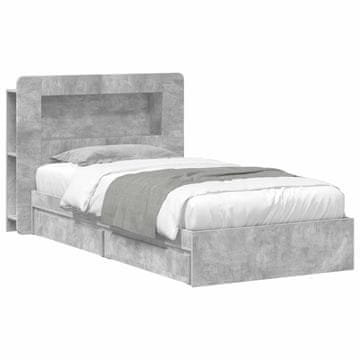 Vidaxl Posteljna konstrukcija s prostorom za shranjevanje 90 x 190 cm