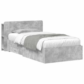 Vidaxl Posteljna konstrukcija s prostorom za shranjevanje 80 x 200 cm