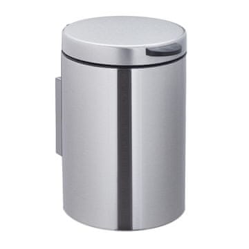Northix Stenski kopalniški koš 3L inox samodejno zapiranje mat