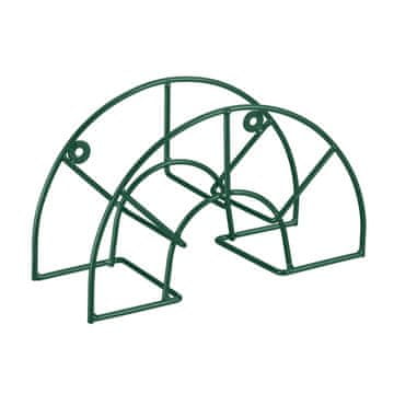 Northix Zeleno stensko polkrožno držalo za cev iz prašno lakiranega jekla