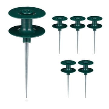 Northix Vodila za vrtno cev s kovinskimi konicami za tla, komplet 6 kosov