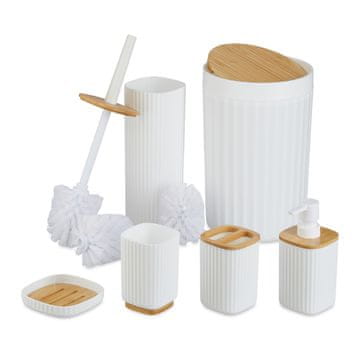 Northix Kopalniški set 6 del plastika bambus rebrast dizajn
