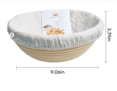 HOME & MARKER® Komplet za pripravo droži 1000 ml, steklen kozarec, silikonske košare za vzhajanje, termometer za fermentacijo | SOURBAKER