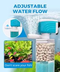 HOME & MARKER® Potopna akvarijska črpalka s filtrom 25W, 1200 L/h, tiho delovanje ≤35 dB, za čisto in oksigenirano vodo | AQUFRESH
