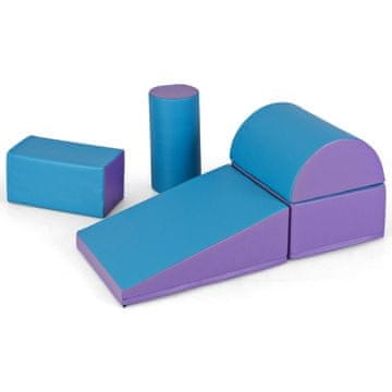 Northix Set igralnih kock iz pene, 5-delni, modri in vijolični, za razvoj motoričnih sposobnosti