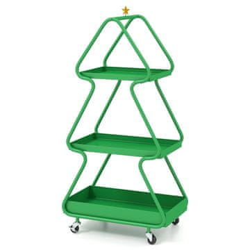 Northix Kovinski voziček za shranjevanje 3 nivoji na kolesih 102cm