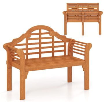 Northix Zložljiva klop iz akacijevega lesa 123x54x96 cm z nosilnostjo 360 kg