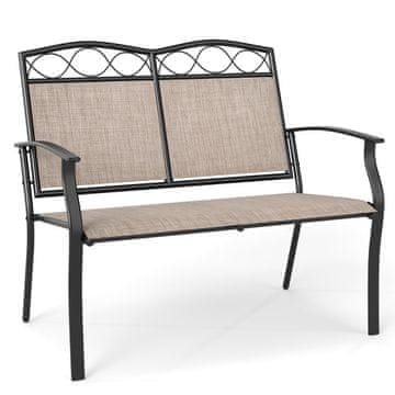 Northix Zunanja kovinska klop 105 cm s hitro sušečo tkanino in nosilnostjo 300 kg