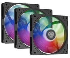 Genesis OXAL 120 ARGB 3-PACK ventilatorji za ohišje, 1450 RPM, črni