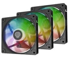 Genesis OXAL 120 ARGB 3-PACK ventilatorji za ohišje, 1450 RPM, črni
