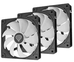 Genesis OXAL 120 ARGB 3-PACK ventilatorji za ohišje, 1450 RPM, črni