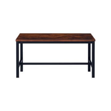 Northix Komplet 2 industrijskih jedilnih klopi - les in železo