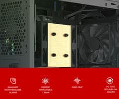 Genesis OXAL 120 3-PACK ventilatorji za ohišje, 1300 RPM, črni