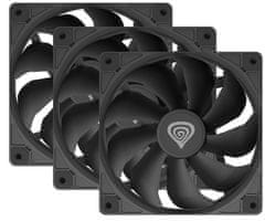 Genesis OXAL 120 3-PACK ventilatorji za ohišje, 1300 RPM, črni