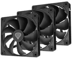 Genesis OXAL 120 3-PACK ventilatorji za ohišje, 1300 RPM, črni