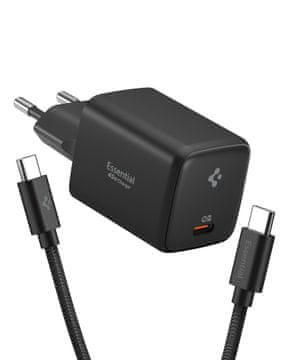 Spigen EE451EU osnovni stenski polnilec, 45 W, črni (ACH09474)