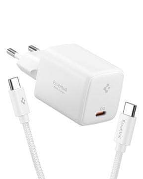Spigen EE451EU osnovni stenski polnilec, 45 W, beli (ACH09473)