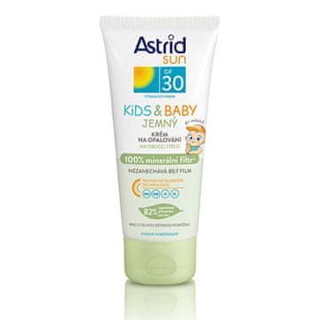 Astrid Nežna krema za sončenje za otroke OF 30 Sun Kids & Baby 100 % mineralni filter 100 ml