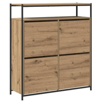 Vidaxl Omara za čevlje Umetni hrast 100 x 34 x 112 cm Konstruiran les