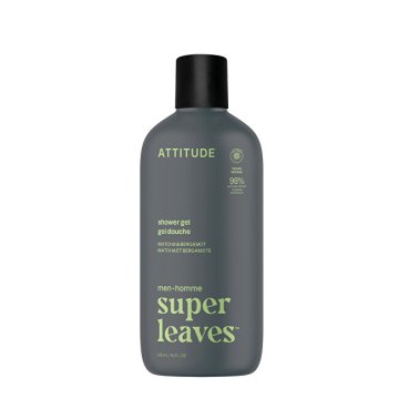Attitude Gel za prhanje za moške Super Leaves Matcha & Bergamot (gel za prhanje) 415 ml