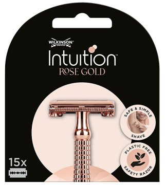 Wilkinson Sword Nadomestne britvice Intuition Double Edge Rose Gold (rezila) 15 kosov