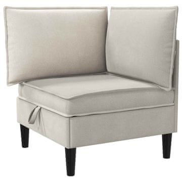 Vidaxl Kotni sofa z shrambo Ovsena Žamet