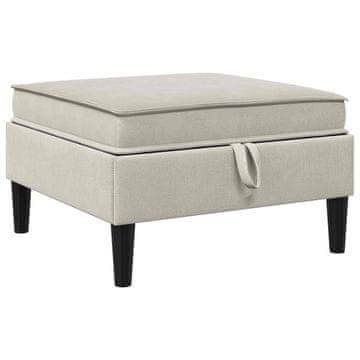 Vidaxl Pouf s shrambnim prostorom Ovsena 70 x 70 x 40 cm Žamet