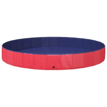 Vidaxl Otroški bazen Rdeča Ø300 x 38 cm Debel PVC in inženirski les