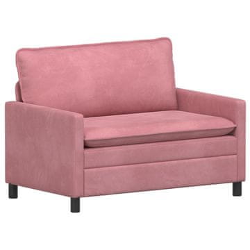 Vidaxl Kavč Roza 126 x 81 x 87,5 cm Žamet