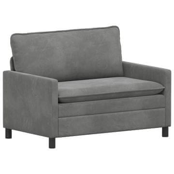 Vidaxl Kavč Temno siva 126 x 81 x 87,5 cm Žamet