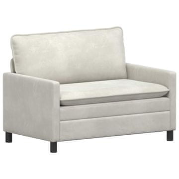 Vidaxl Kavč Krem 126 x 81 x 87,5 cm Žamet