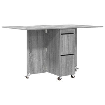 Vidaxl Jedilna miza 2 pcs 140 x 80 x 77 cm Inženirski les Siva Sonoma