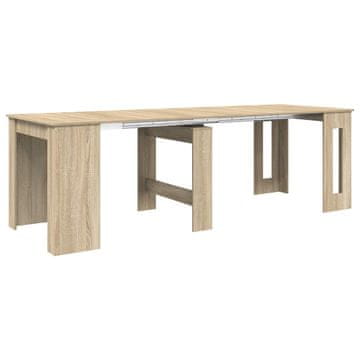 Vidaxl Jedilna miza 240 x 85 x 75 cm Inženirski les Sonoma hrast