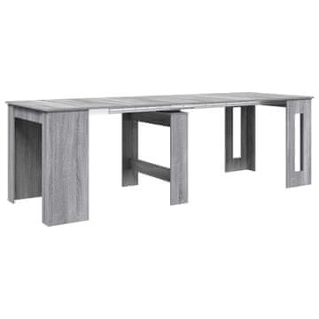 Vidaxl Jedilna miza 240 x 85 x 75 cm Inženirski les Siva Sonoma