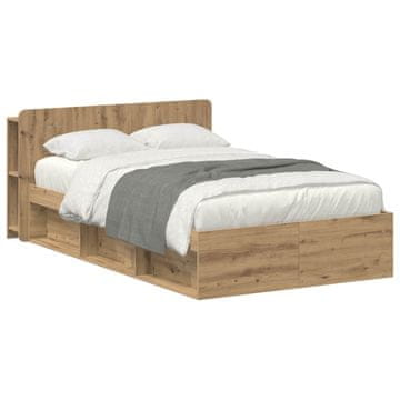 Vidaxl Posteljna konstrukcija s prostorom za shranjevanje 120 x 190 cm