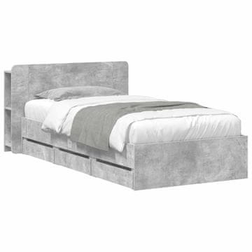 Vidaxl Posteljna konstrukcija s prostorom za shranjevanje 90 x 190 cm