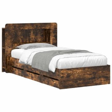 Vidaxl Posteljna konstrukcija s prostorom za shranjevanje 100 x 200 cm
