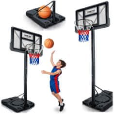 Neo-Sport Nastavljiv košarkarski koš 135-300 cm, stabilen, velik, NS-282