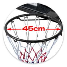Neo-Sport Nastavljiv košarkarski koš 135-300 cm, stabilen, velik, NS-282