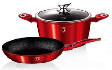 Berlingerhaus Set posod BH 1291 3 ks Metallic Line red