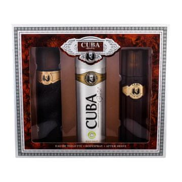 Cuba Gold darilni set toalenta voda 100 ml + vodica po britju 100 ml + deodorant 200 ml za moške