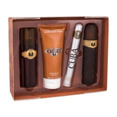 Cuba Gold darilni set toaletna voda 100 ml + vodica po britju 100 ml + gel za prhanje 200 ml + toaletna voda 35 ml za moške